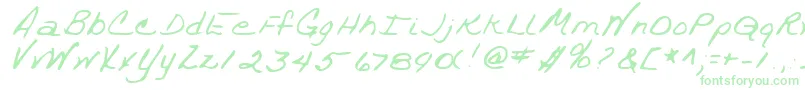 TrixieshandRegular-Schriftart – Grüne Schriften auf weißem Hintergrund
