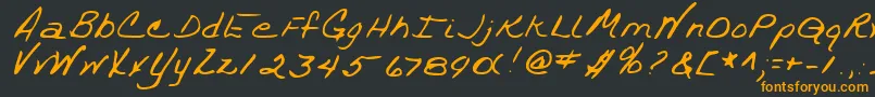 TrixieshandRegular Font – Orange Fonts on Black Background