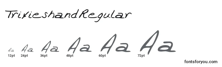 TrixieshandRegular Font Sizes