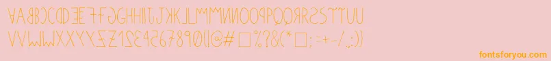 Anomalias Font – Orange Fonts on Pink Background