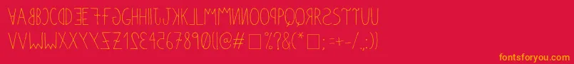 Anomalias Font – Orange Fonts on Red Background
