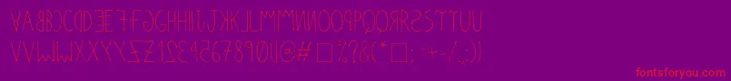 Anomalias Font – Red Fonts on Purple Background