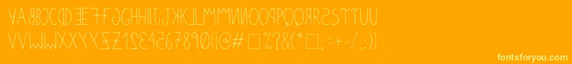 Weitere Informationen zur Anomalias-Schriftart Anomalias-Schriftart – Gelbe Schriften auf orangefarbenem Hintergrund