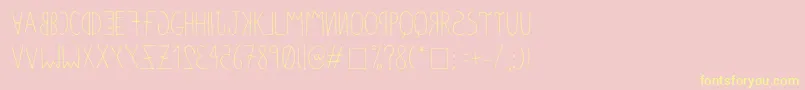 Anomalias Font – Yellow Fonts on Pink Background