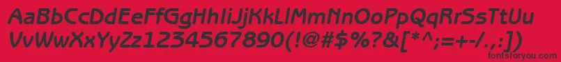 ExpressDecoGothicSsiBoldItalic Font – Black Fonts on Red Background