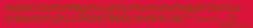ExpressDecoGothicSsiBoldItalic Font – Brown Fonts on Red Background