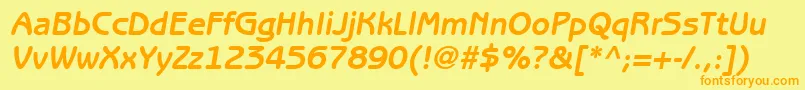 ExpressDecoGothicSsiBoldItalic Font – Orange Fonts on Yellow Background