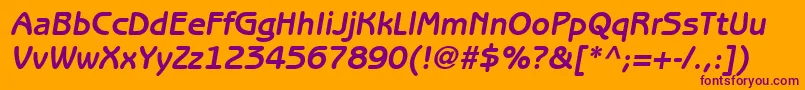 ExpressDecoGothicSsiBoldItalic Font – Purple Fonts on Orange Background