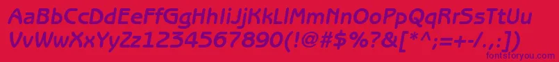 Шрифт ExpressDecoGothicSsiBoldItalic – фиолетовые шрифты на красном фоне