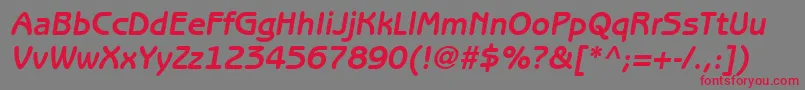 ExpressDecoGothicSsiBoldItalic-Schriftart – Rote Schriften auf grauem Hintergrund