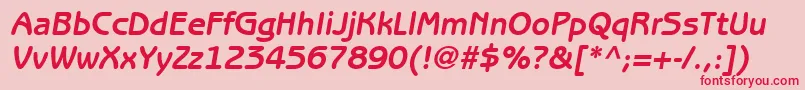 ExpressDecoGothicSsiBoldItalic Font – Red Fonts on Pink Background