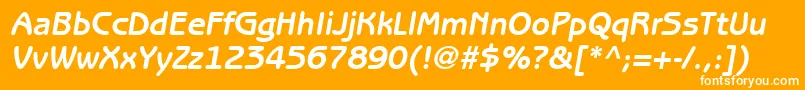 ExpressDecoGothicSsiBoldItalic Font – White Fonts on Orange Background