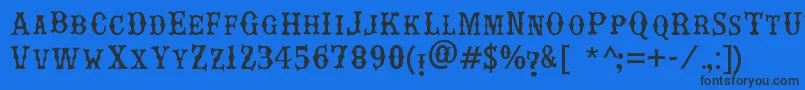 RebelBones. Font – Black Fonts on Blue Background