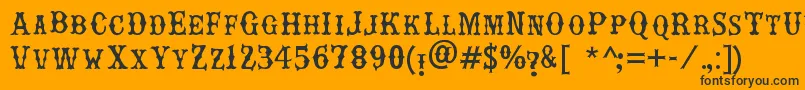 RebelBones.-fontti – mustat fontit oranssilla taustalla