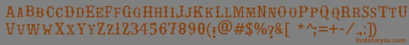 RebelBones. Font – Brown Fonts on Gray Background