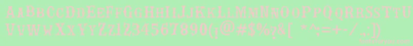 Fonte RebelBones. – fontes rosa em um fundo verde