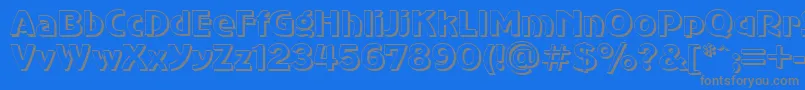 SanasoftAdverShadow.Kz Font – Gray Fonts on Blue Background