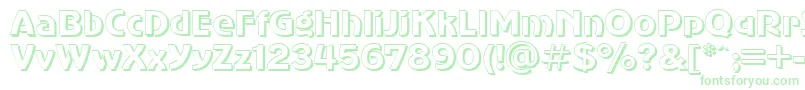 SanasoftAdverShadow.Kz Font – Green Fonts