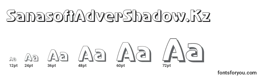 SanasoftAdverShadow.Kz Font Sizes
