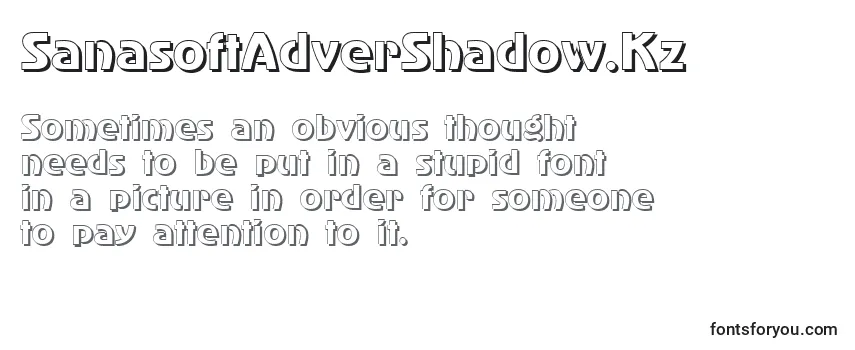 SanasoftAdverShadow.Kz フォントのレビュー