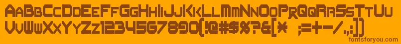 FlipbashCondensed Font – Brown Fonts on Orange Background