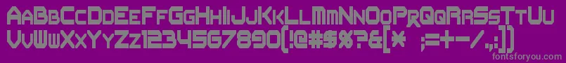 FlipbashCondensed Font – Gray Fonts on Purple Background