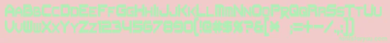FlipbashCondensed Font – Green Fonts on Pink Background