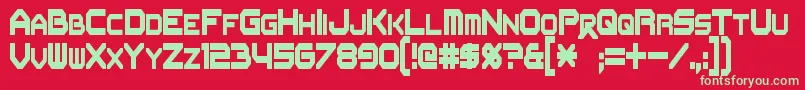 Police FlipbashCondensed – polices vertes sur fond rouge