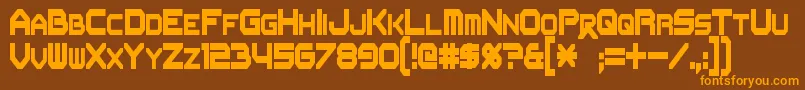 FlipbashCondensed Font – Orange Fonts on Brown Background