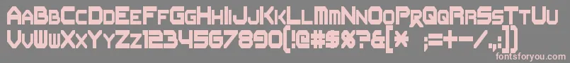 FlipbashCondensed Font – Pink Fonts on Gray Background