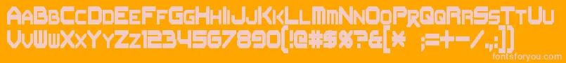 FlipbashCondensed Font – Pink Fonts on Orange Background
