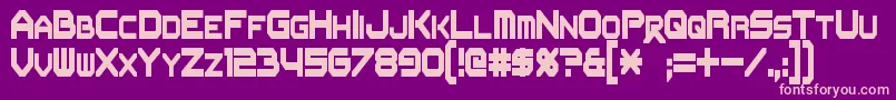 FlipbashCondensed Font – Pink Fonts on Purple Background