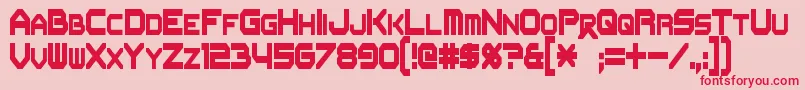 FlipbashCondensed-Schriftart – Rote Schriften auf rosa Hintergrund