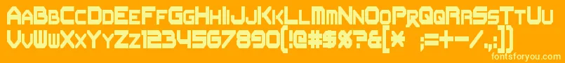 FlipbashCondensed Font – Yellow Fonts on Orange Background