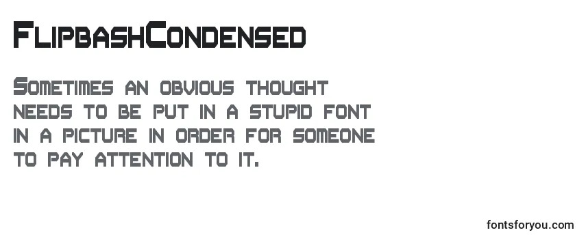 Review of the FlipbashCondensed Font