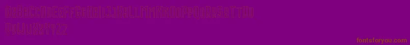 HoustonOutlineDemo Font – Brown Fonts on Purple Background