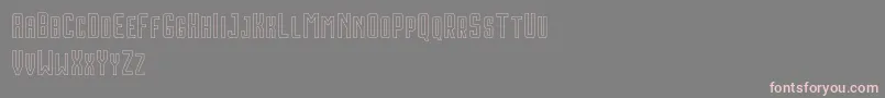 Шрифт HoustonOutlineDemo – розовые шрифты на сером фоне
