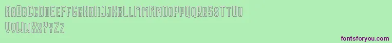 HoustonOutlineDemo Font – Purple Fonts on Green Background