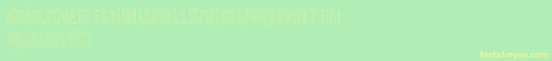 HoustonOutlineDemo Font – Yellow Fonts on Green Background