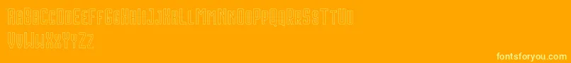 HoustonOutlineDemo Font – Yellow Fonts on Orange Background