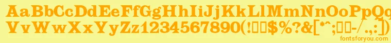 Latiara Font – Orange Fonts on Yellow Background