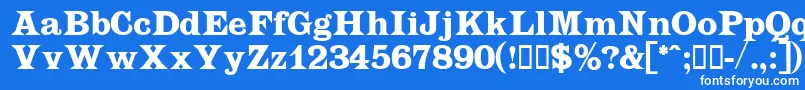 フォントLatiara – 青い背景に白い文字