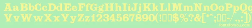 Latiara Font – Yellow Fonts on Green Background