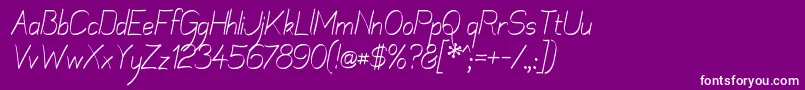 MechanihanRibbonItalic Font – White Fonts on Purple Background