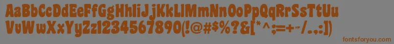 Coasbl Font – Brown Fonts on Gray Background