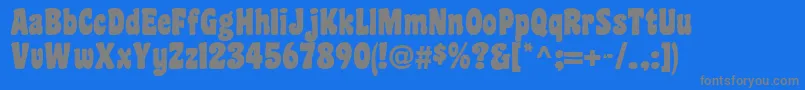 Coasbl-Schriftart – Graue Schriften auf blauem Hintergrund