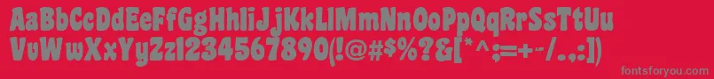 Coasbl Font – Gray Fonts on Red Background