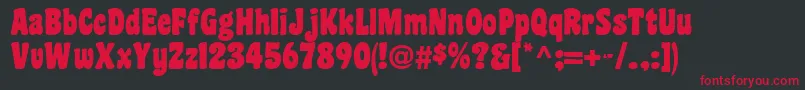 Coasbl Font – Red Fonts on Black Background