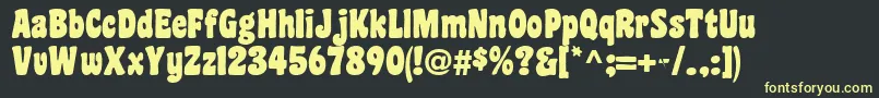 Coasbl Font – Yellow Fonts on Black Background