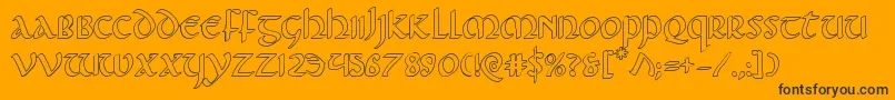 Foucaultout Font – Black Fonts on Orange Background